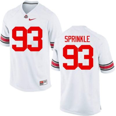 Men's Ohio State Buckeyes #93 Tracy Sprinkle White Nike NCAA College Football Jersey Jogging OSK2444MZ